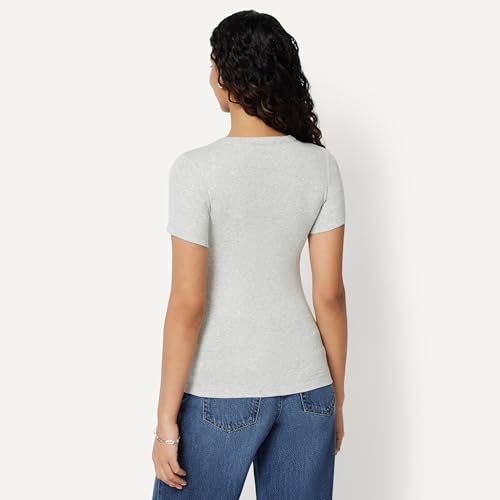 Image of Amazon Essentials Women's Slim-Fit Short-Sleeve Crewneck T-Shirt, Pack of 2
