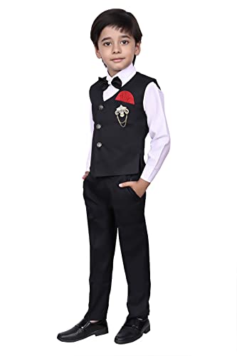 Image of 3-Piece Shirt, Trouser, Waistcoat with Bow-Tie Boy's Suit Set for Party, Wedding, Birthday VC405