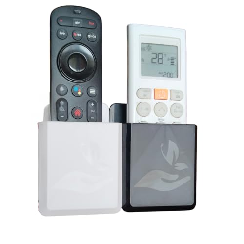 Image of Rainbow Dots Dual Color Remote Holder for Wall - | Universal AC, TV, DTH,Fire TV Stick Remote Organizer | No Drill 3M Mount | ABS Plastic | Made in India (Main Listing)