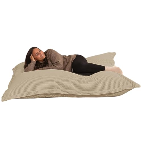 bananair - Puff Gigante de Pana Ancho - Suave y Confortable - Puf...