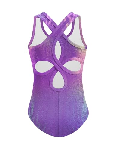 Zaclotre Gymnastics Leotards for Girls Sparkly One Piece Tumbling Outfits