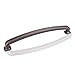 Jeffrey Alexander MO6373-18DMAC 19-1/4" Zinc Die Cast Forged Look Flat Bottom Appliance Pull (Refrigerator/Sub-Zero Handle). 18" CC. Dark Machined Antique Copper.