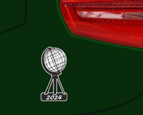 Samunshi® Nordkap Aufkleber Jahr 2024 schwarz 10cm - Auto Wohnmobil Motorrad - Nordkapp Norwegen