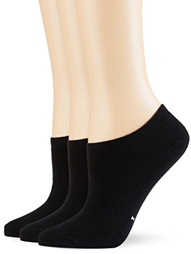 POMPEA Cotton Calzini alla Caviglia, Nero (Nero 0071), (Taglia Produttore:39/42) (Pacco da 3) Donna