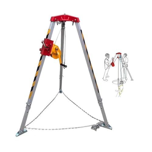 Kit de trípode resistente para trabajos en espacios reducidos y rescate de emergencia, incluye cabrestante y cinturón de seguridad para cabinas de barcos y alcantarillados