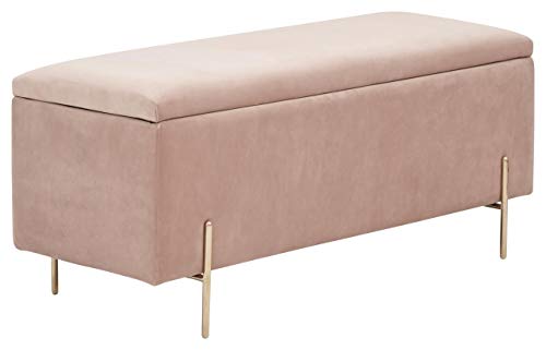 GFW Mystica Ottoman Storage Bench Blush Pink