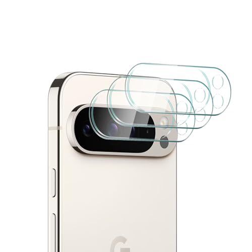 CYYAGE 3 Pack for Google Pixel 9 Pro Camera Lens Protector Tempered Glass Film 9H Hardness Scratch Resistant HD Clear Case Friendly