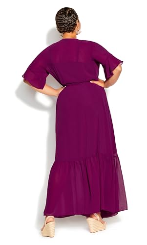 CITY CHIC Women's Citychic Plus Size Maxi Flutter Wrap4