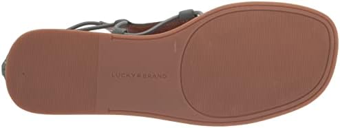 Lucky Brand Women's Bartega Gladiator Sandal Flat, Jade, 5 | Image 3