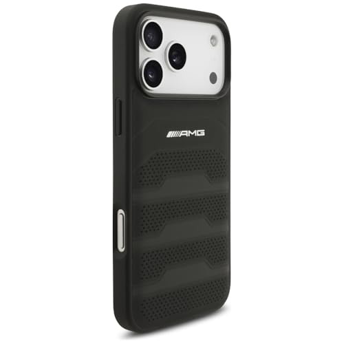 Coque iPhone 17 Pro Max AMG rigide en cuir noir pour éviter les rayures - 4