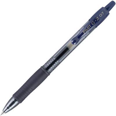 Image of PILOT G2 Premium Refillable & Retractable Rolling Ball Gel Pens, Fine Point, Navy Blue Ink, 12-Pack (31187)