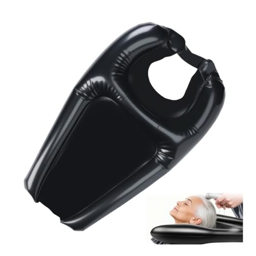 Lavacabezas Portatil para Casa, Portatil Lava Peluqueria Hinchable PVC Lavabo para la Cama Ayudas para Lavado de Cabello Lavar Cabeza para Anciano Discapacitadas Embarazada Personas Postradas en Cama