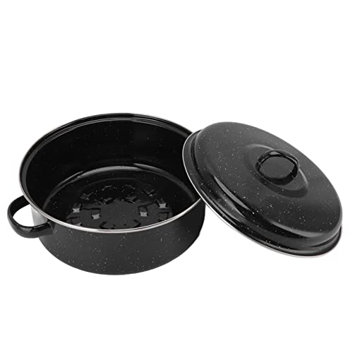 Gebackene Süßkartoffel-Töpfe Zum Grillen, Grillpfanne mit Deckel für Geröstete Süßkartoffeln, Kastanien (Eisenhülle 26CM)