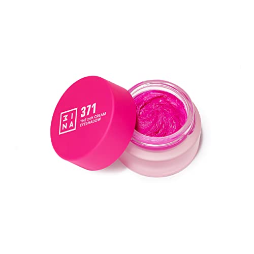 3INA MAKEUP - The 24H Cream Eyeshadow 371 - Sombra de Ojos Rosa 24H de Duración - Sombra de Ojos en Crema & Waterproof - Acabado Mate Brillante & Metálico - Vegan - Cruelty Free