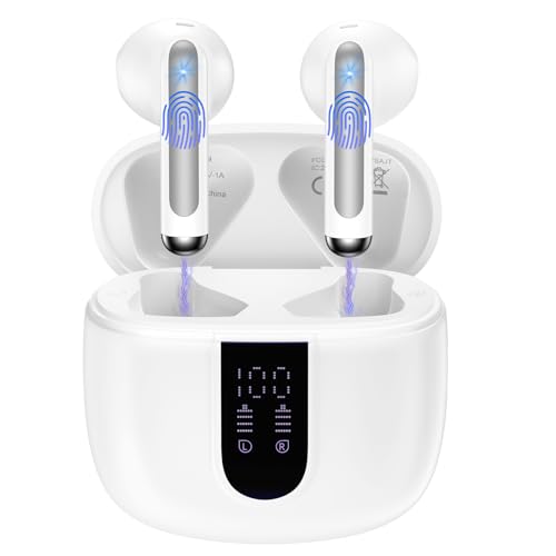 for Pixel Buds Wireless Earbuds Bluetooth Headphones for Google Pixel 10/10 Pro/10 Pro XL/Fold/9a/9/8/7,5.3 Ear Buds with Noise Cancelling Mic IP7 60H LED Display for iPhone 17,Samsung S25 FE,Android