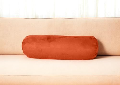 Almohada cilíndrica de microsuede 20 x 8 pulg miniatura 5