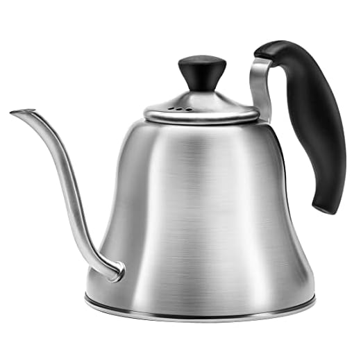 Chefbar Coffee Kettle for Stove Top Premium Gooseneck Kettle, Pour Over Coffee Kettle, Tea Pot Stovetop Teapot, Hot Water Heater for Camping, Home & Kitchen, Stainless Steel - Small 28oz, Brushed