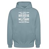 Détails pratique et design moderne : Ce sweat dispose d’une capuche ajustable à cordon et d’une poche kangourou fonctionnelle à l’avant. Un sweet femme capuche ou sweat capuche homme parfait pour affronter les journées fraîches ou se détendre avec confort.