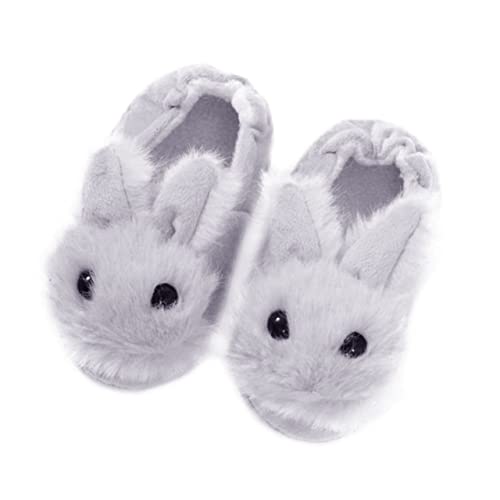 VANZACK 1pair Shape Nonslip Slippers for Boys and Girls Warm Plush Non-skid Footwear for Winter Easter Cozy Cartoon Design