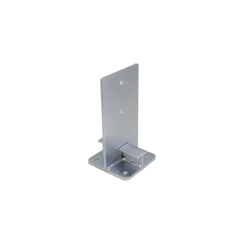 Domax Post Support 140x140 - Screw-on Sleeve 140x140 - Post Anchor - Screw-on Sleeve - Support Base for Wooden Fence Posts - Beam Shoe - T-Shape - Timber Connector - Robust Post Support Bracket, 140 mm