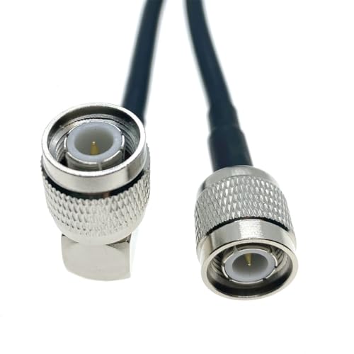 QYZLVCES(���X) TNC�I�X-TNC�I�X���p�A�_�v�^RG58�����P�[�u��50�I�[�������s�O�e�[���p(48inch 120cm)