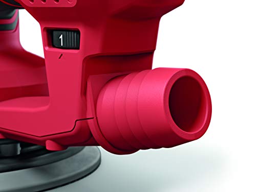 Flex 230/CEE Exzenterschleifer ORE 5-150 EC Set (Schleifmaschine inkl. Koffer + Zubehör, 400 Watt, Hub 5 mm, Schleifteller ø 150 mm, Schleifer mit Klettbefestigung) 486817, rot – Bild 3