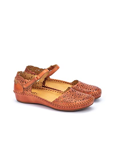 Image of PIKOLINOS P. Vallarta Women's Semi-Open Shoes | Leather | Hook-and-Loop Closure | Mid Heel | Size UK 2-8