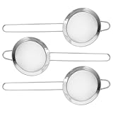 Photo Gallery gatuida 3 pezzi di schiumarola a maglie in acciaio inossidabile: piccolo setaccio per farina e colino da tè con manico - setaccio da cucina per tè sfuso, liquido, pasta, verdure, riso Photo Gallery gatuida 3 pezzi di schiumarola a maglie in acciaio inossidabile: piccolo setaccio per farina e colino da tè con manico - setaccio da cucina per tè sfuso, liquido, pasta, verdure, riso