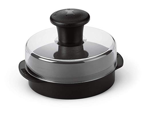 Weber Original Burger Press, Black – Creates Perfect Flat 1/4 lb & 1/2 lb Patties with Built‑in Dimple, Detachable Handle & Nylon Grip