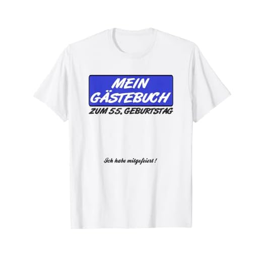 Libro de visitas para fiesta de 55 cumpleaños, diseño de mujer y hombre Camiseta