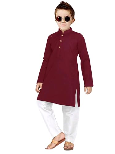 Image of Trustous Ethnic Wear Boys's Cotton Kurta Pyjama Sets