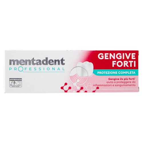 Dentifricio Mentadent Gengive Forti, Confezione da 3x75ml, Spazzolino e Igiene Orale, Protezione Completa, Gengive Più Forti e Sane, Prevenzione Sanguinamento, Formula Testata Professional
