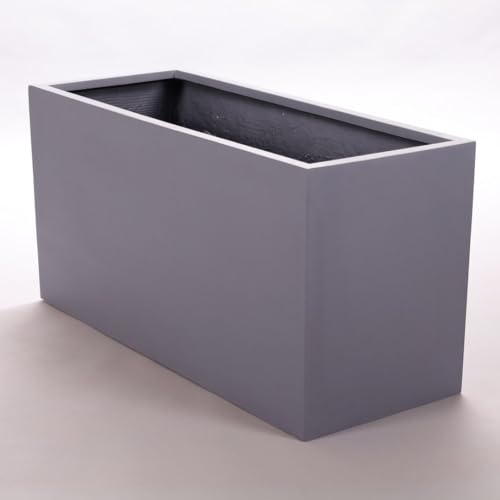 Elegant Einrichten Pflanztrog, Blumentrog Fiberglas 80x30x40cm grau