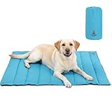Outdoor Dog Bed Waterproof, Travel Dog Bed Large Size with Carry Bag, Machine Washable, Camping, Durable, Foldable Outdoor Dogs Mat for Small, Medium and Large Dogs