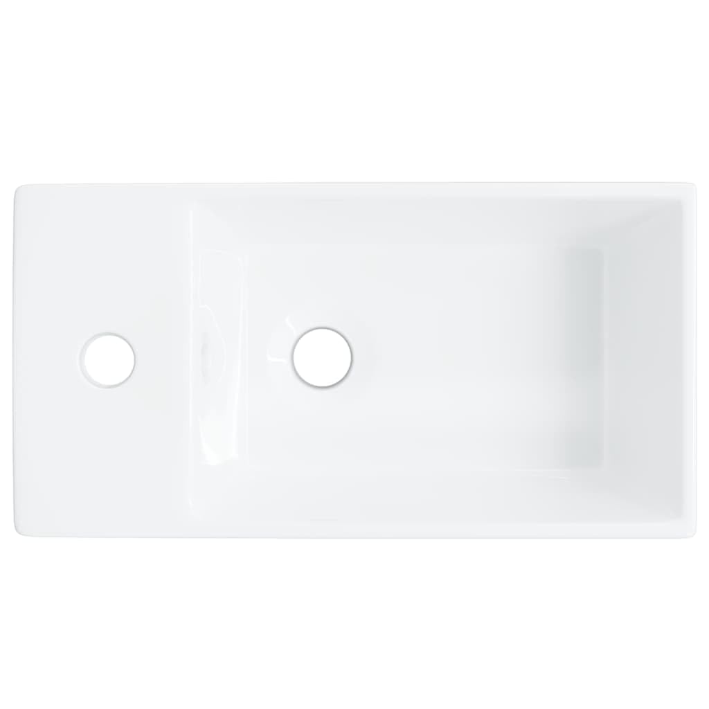 vidaXL Grifo de lavabo cuadrado de cerámica (no para ventas individuales/bloqueado todo en blockcades)