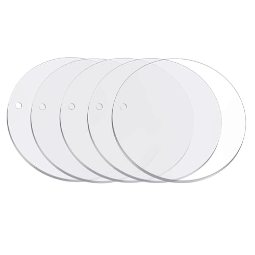 Set di valori: ti forniamo 5 pezzi di questo alta qualità Acrilici Trasparenti Rotondo per soddisfare le tue esigenze di utilizzo. Ti offriamo prodotti di alta qualità a prezzi convenienti, offrendoti un ottimo rapporto qualità-prezzo. Scegli il nostro acrilico trasparente a cerchio per iniziare il tuo viaggio creativo e creare possibilità illimitate!