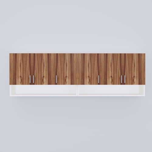 Image of SPECIALITY PANELS 6 Door Modular Wall Mounted Kitchen Cabinet with Organizer Shelf Space Saving Storage Unit Durable Engineered Wood Cupboard for Kitchen Living Room Utility Organizer Furniture