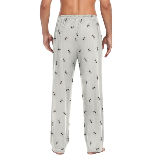Ant Monochrome Pattern Men's Pajama Pants Sleepwear Lounge Pajama Bottoms2