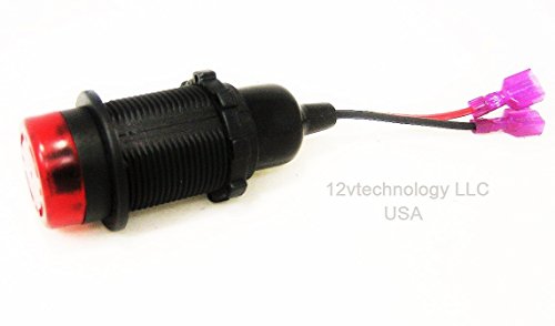 Piezoelectric Tonal Beep Beep On/Off Signal Alarm And Warning Flashing Red Led Light 12 Volt Marine Socket Panel Dashboard Mount, Buzzer #Al1 #TOP1