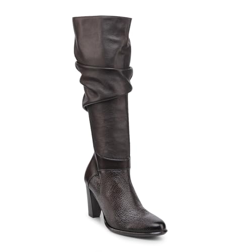 FRANCO CUADRA Women's Tall Leather Boots, Dark Brown