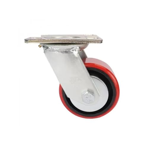 Roulette en fonte et polyuréthane 4" de qualité industrielle - 6