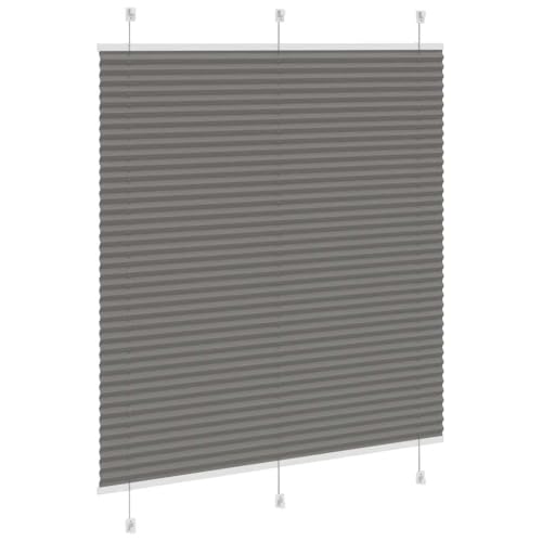 Store plissé en polyester anthracite rideau accordéon ajustable