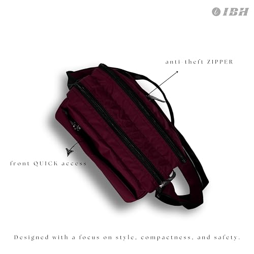 Image of I. B. H IBH Stylish Sling Bag for Men & Women CrossBody small Passport Travel side massanger one strap shoulder bag With Antitheft pocket also Waterproof Durable Adjustable
