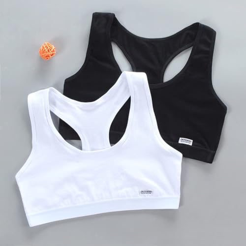 Training Bras for Girls 9-14 Years, Girls’ Training Racerback Bras, Soft Cotton Girls Sports Bras - Pack of 44