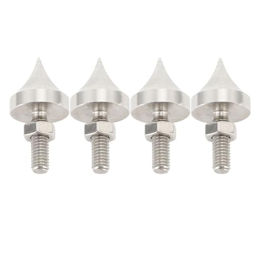 4PCS Speaker Spikes Floor Protectors, HiFi Speaker Isolation Stand Feet Pad, Stainless Steel Speaker Spike Shock Absorber Vibration Dampener, Shockproof Speaker Isolation Spikes