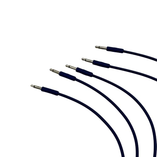 Câbles de raccordement modulaires Eurorack mPatch Mini haute précision 6 cm bleu