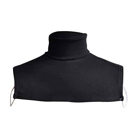 Joyci Pure Cotton Islamic Women's Causal Dickey Faux Turtlenecks Collar (Black)