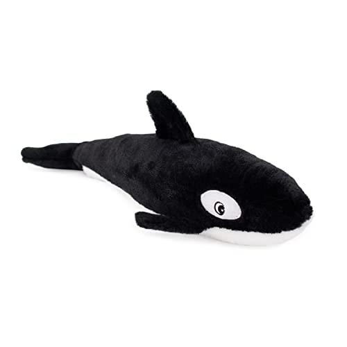 ZippyPaws - Jigglerz Tough Stuffing Squeaky Plush Dog Toy, Ocean Themed Toys - Killer Whale, Multicolours, 20 x 4 x 4 in - Image 3
