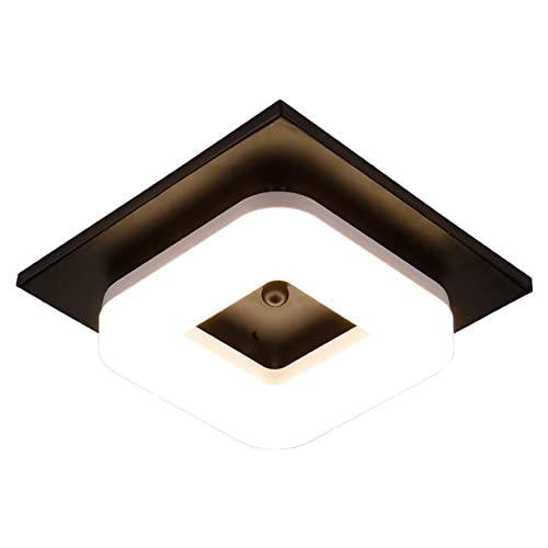 Plafonnier LED 12W au design géométrique noir moderne - 2