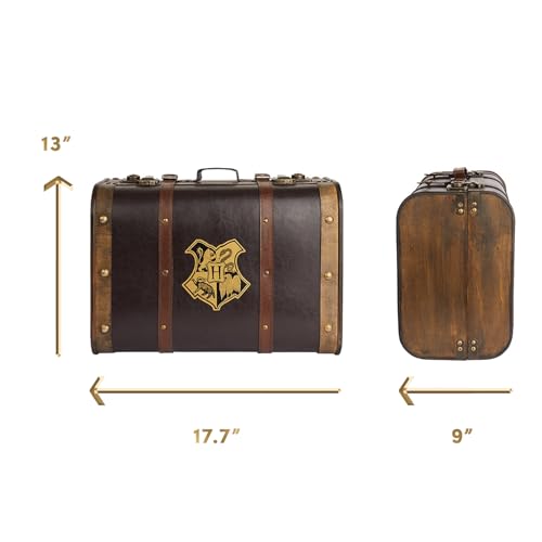 Harry Potter Hogwarts School Trunk - Large 17.5” Collectible Storage Chest with Hogwarts Crest - Official Wizarding World Prop Replica & Decorative Keepsake Box - Not for Travel Use - Image 4
